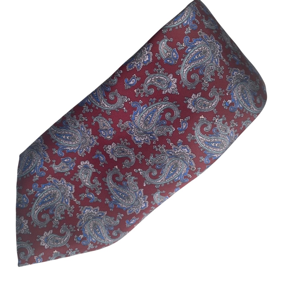 TOWNCRAFT‎ Executive Collection Tie Mens Burgundy Paisley Classic Dress 56x3.5